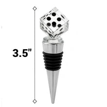 Load image into Gallery viewer, Dice Shaped Crystal Wine Stopper